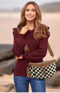 Large Checker Crossbody