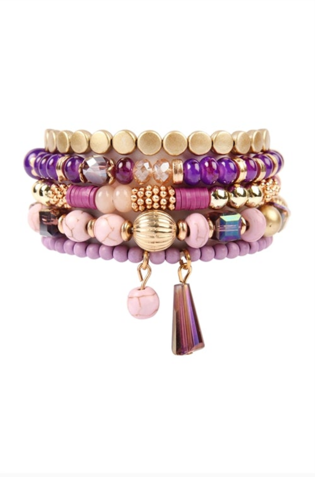 Multi Beaded Bracelet w/tassel