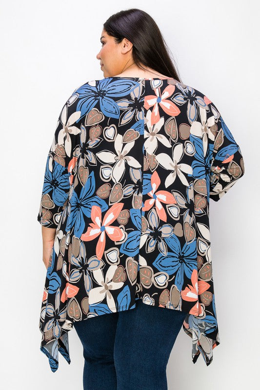 Blue & Pink Plus Shirt