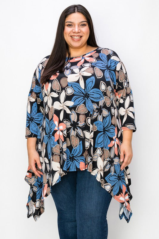 Blue & Pink Plus Shirt