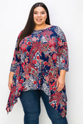 Blue & Red Plus Shirt